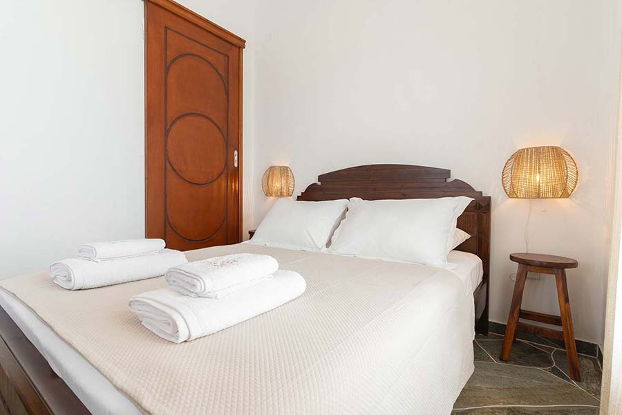 The bedroom in the Bougainvillea apartment