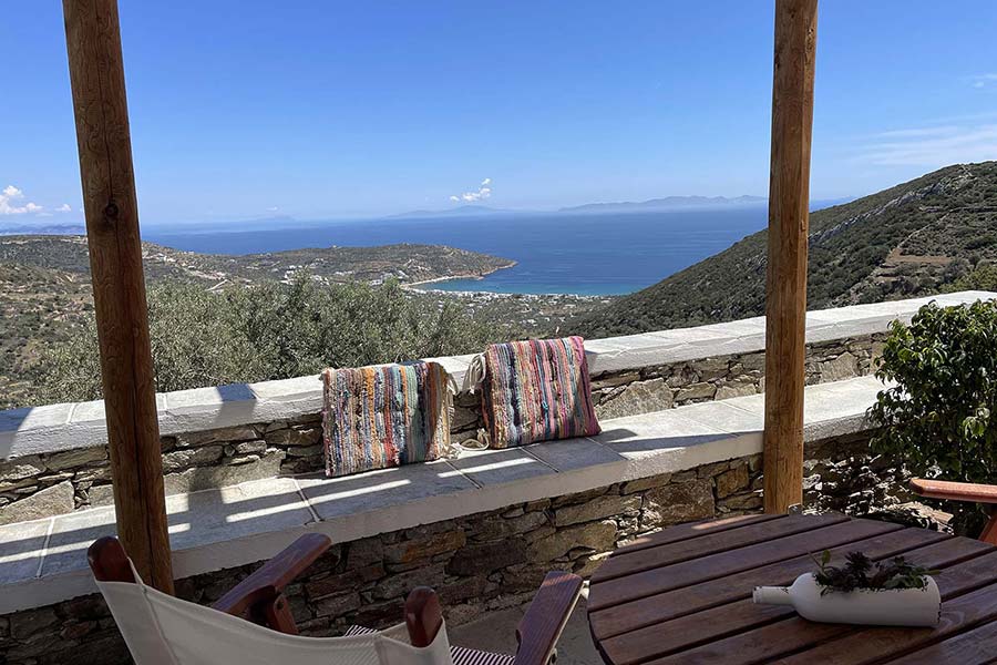 Veranda with sea views